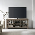thumbnail image 3 of Evelyn&Zoe Sawyer Rectangular TV Stand for TV's up to 65" in Antiqued Gray Oak, 3 of 8