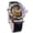 Black Golden, variant on Retro Manual Mechanical Skeleton Watch with Diamond and Carving Flower Craft Men Skeleton Wrist Watch Mechanical Classic Roman Number