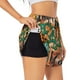 thumbnail image 1 of Balery Happy Fall Y'All Pantalones cortos deportivos para mujer con forro y dos bolsillos, elásticos, para entrenamiento, gimnasio, yoga-Small, 1 of 7