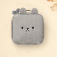 thumbnail image 4 of Linda bolsa de cosméticos portátil suave bolsa de conejito de peluche para mujeres niñas (gris) Ehuebsd Cuidado Belleza, 4 of 9