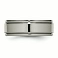 thumbnail image 3 of Titanium Grooved Edge 8mm Polished Band, 3 of 9