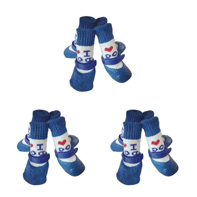 Methold 4 piezas de zapatos reflectantes para mascotas Botas de lluvia para la nieve Conjunto de calcetines Buena elasticidad con medias de Type1 NO1