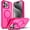 Hot Pink, variant on NGB SUPREMACY For iPhone 16 Pro Case Built-In Camera Guard Kickstand Lens Protector Wireless Charging MagSafe/Qi Magnetic Car Mount Apple iPhone 16 Pro Phone Case Cover