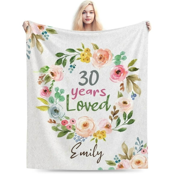 XZYG Custom Blanket Birthday Gift for Mother Personalized Blanket with Photos Birthday Gift for Grandma Multi Size Blanket(60*80inch)