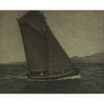 thumbnail image 3 of Karl Nordström 24x20 Black Modern Framed Museum Art Print Titled - Fishing Boat Tacking (1905), 3 of 5