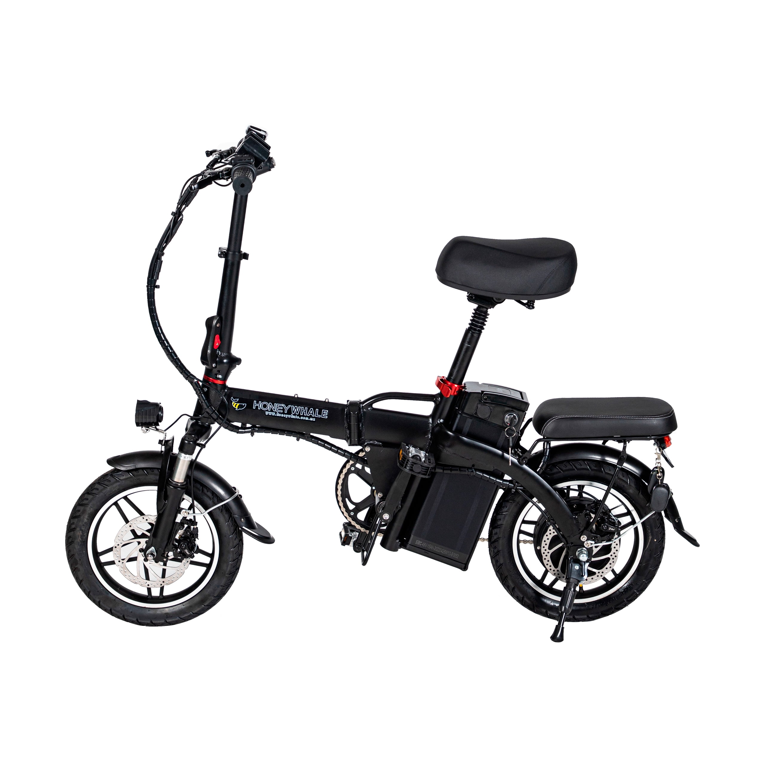 Bicicleta Electrica Plegable Honeywhale BK01 Negro Honey Whale Howeywhale  Bicicleta BK01