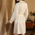 thumbnail image 3 of Women Polyester Kimono Robes Satin Silk Long Sleeves Printing Pajama Set For Women Sleepwear plus Size for Women Ladies Bathrobes Long Robe Womens plus Size Comfy Robes for Women Thick Robes for Women, 3 of 6