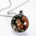thumbnail image 2 of Squirrel Glass Circular Pendant Necklace - Stylish Womens Necklaces ?, 2 of 5
