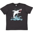 thumbnail image 3 of Inktastic Great White Shark Jumping Youth T-Shirt, 3 of 5