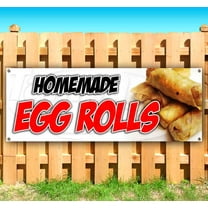 Homemade Egg Rolls 13 oz Vinyl Banner With Metal Grommets