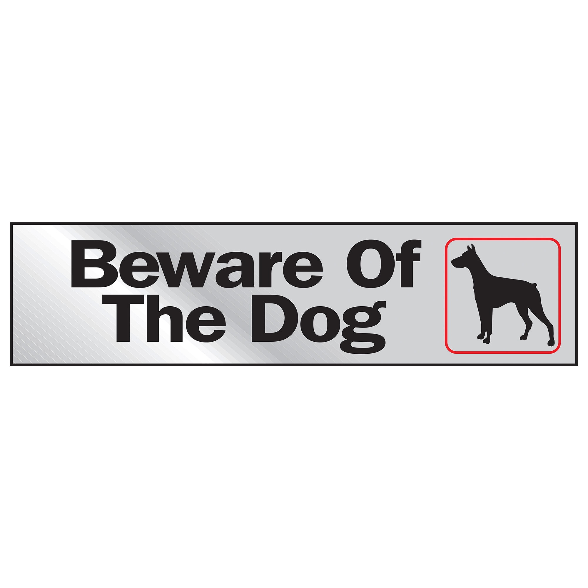 Beware of Dog Basic Gray Premium Acrylic Sign CGSignLab 36x24 