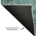 thumbnail image 3 of Addison Rugs Mayfield Washable Traditional Oriental Teal Rectangle Rug, 3' x 5', 3 of 6