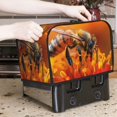 thumbnail image 7 of Yiaed Honeybee On Vibrant Flower Print Two Slice Bread Machine Cover, Universal Size Kitchen Appliance Cover for Bread Machine,Bread Machine Cover, 7 of 7