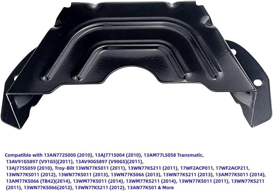 (2 Pack) 783-06424A-0637 Lawn Mower Parts 783-06424A Black Deck Belt Cover Fits 42" 46" Deck Spindle Pulley Belt Guard Cover Compatible with MTD &Troy-Bilt& Craftsma Stamped Deck 19B40012
