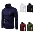 thumbnail image 7 of guisaled Turtleneck Shirts for Men Long Sleeve Soft Cotton Turtle Necks Tops Classic Basic Casual Slim Fit Strech Thermal Sweaters, 7 of 7