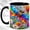 Black, variant on Rainbow Dragonfly Coffee Mug, Garden Insect Mug, Ceramic 11 oz