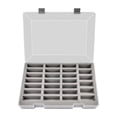 thumbnail image 1 of Estuche de almacenamiento para coches modelo 1/64, portátil, multifuncional, protector, resistente al polvo, con 27 compartimentos, organizador para coches de juguete. Gris, 1 of 10