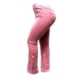 thumbnail image 4 of OMICOCO Womens High Rise Pull On Comfort Denim Flared Bell Bottom, 4 of 4
