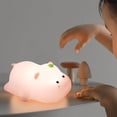 thumbnail image 5 of Night Light USB Rechargeable with Remote, QQZ Cute Hippo Shape Touch Control Night Lamp for Kids, Safe ABS Material Nursery Light with Timer for Baby Room Decoration, 5 of 7