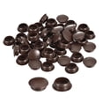 thumbnail image 1 of Unique Bargains 50Pack 16mm(5/8') Dia Plastic Screw Hole Plugs Thread Type Covers, Dark Brown, 1 of 6