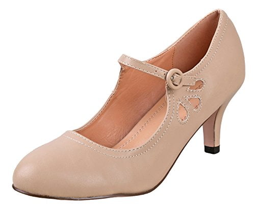 nude mary jane shoes