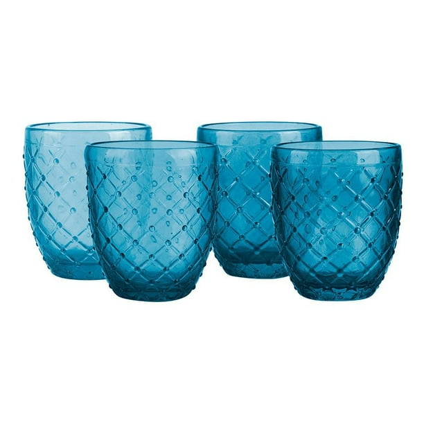 Set 4 Vasos Cristal Knitted Love & Lemons 305ml azul Love and Lemons T150503BL