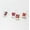 Gold, variant on 925 Sterling Silver/Gold on & 8mm Red Crystal Stone Stud Earrings Studs-Silver