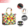 thumbnail image 2 of Rainbow Checkered Pattern Travel Tote Bags for Women Carry On,Large Weekender Bags for Women Travel,Multi Functional Duffle Bag for Work,Shopping,Sports, 2 of 5