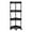 Black, variant on 4-Tier Rolling Corner Shelf Bathroom Storage Organizer Moveable Kitchen Cart 13.5" Narrow Triangle Snack Organizer Waterproof Plastic Rack