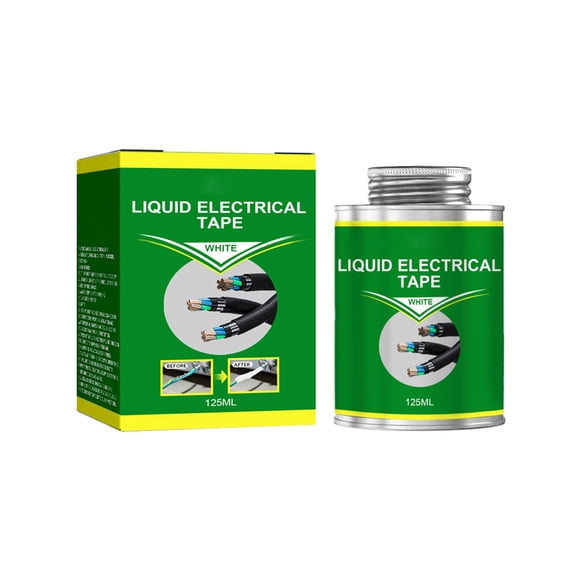 Black Liquid Electrical Tape, Liquid Adhesive Tape, Electrical Tape Glue, Waterproof, Fast Drying, High Temperature Resistant, 2.17x2.17x3.43", 4.2 OZ (125ML)