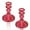 Red, variant on ABCISI Nordic Crystal Glass Candle Holder,2PCS Decorative Candlestick Holder Pillar Candle Stand for Romantic Dinner Formal Events Wedding Party Table Centerpieces,Home Decoration,Diamond Amber Color