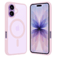 thumbnail image 1 of Funda Transparente con Color ROSA Compatible con MagSafe para iPhone 17, Protección Antigolpes Ultrafina, TPU + Silicona Resistente, 1 of 6