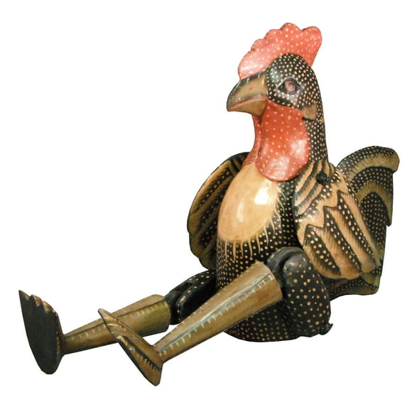 Cohasset Gifts & Garden 813M 9" Wood Dottie Mini Rooster Puppet