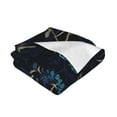thumbnail image 3 of YFYANG Lightweight Warm Flannel Blanket, Vintage Abstract Floral Throw Blanket for Bed, Sofa, Travel, Camping, 50"x40", 3 of 7