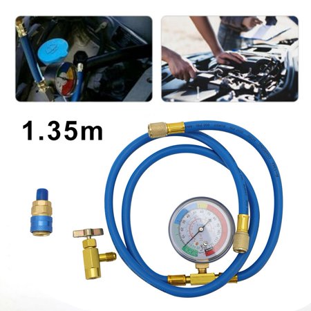 Car AC Refrigerant Charge Hose Kit Recharge Hose with Gauge,A/C 1/2 Car AC Refrigerant Charge Hose Kit Recharge Hose with Gauge,A/C 1/2