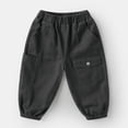 thumbnail image 6 of Toddler Boys Cargo Joggers Elastic Waist Cotton Twill Cuffed Ankle Pants with Flap Pockets for Outdoor Play School Casual Trousers, 1T-10Y, 6 of 6