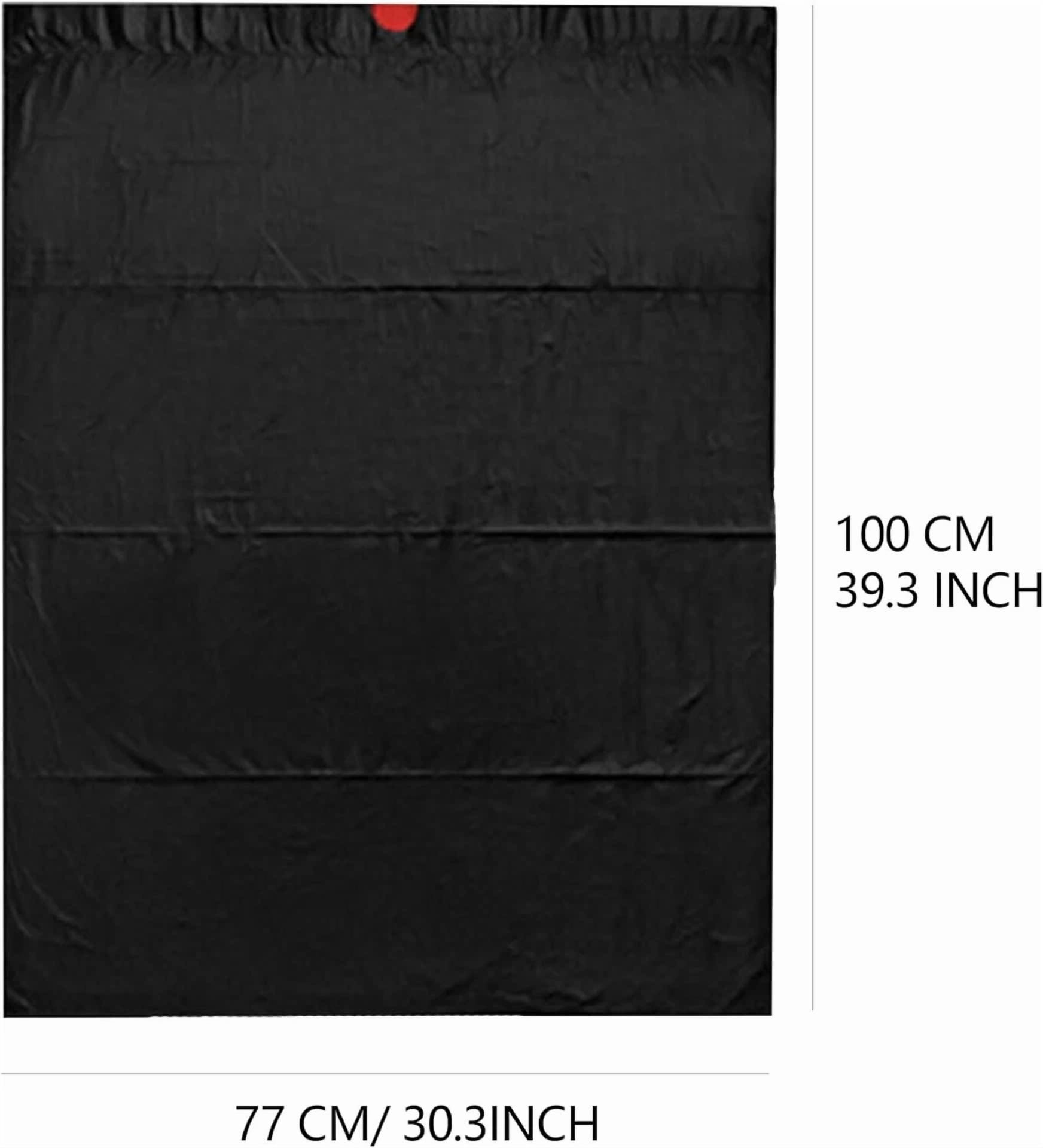 Kitchen Trash Bags 8 Gallon,Black Kitchen Garbage Bags Red Drawstring- 20 Pcs