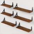 thumbnail image 1 of Juego de estantes de pared AMADA HOMEFURNISHING Wood Floating 6 piezas, 1 of 8