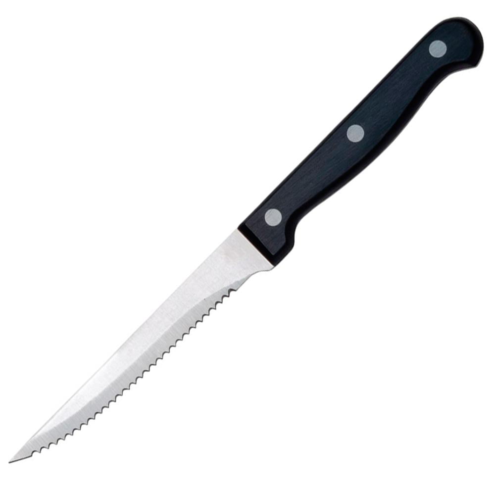 Ga HOMEFAVOR 6-piece Steak Knife Set Serrated Stainless Steel Sharp Blade  Flatware Steak Knives