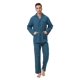 thumbnail image 5 of Apparonia Conjunto de Pijamas para Hombre de Algodón con Cuello con Muesca Pijamas para Hombre de Manga Larga Ropa de Dormir para Hombre con Bolsillos y Frente Fly Cuadros Verdes XXL, 5 of 7
