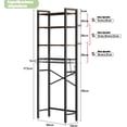 thumbnail image 2 of para Baño,Organizador de Baño de 4 Niveles Sobre el Inodoro con Estante Ajustable, 5 Ganchos Móviles y 1 Portarrollos de Papel Higiénico Se Adapta a la Mayoría de los Inodoros, 2 of 7