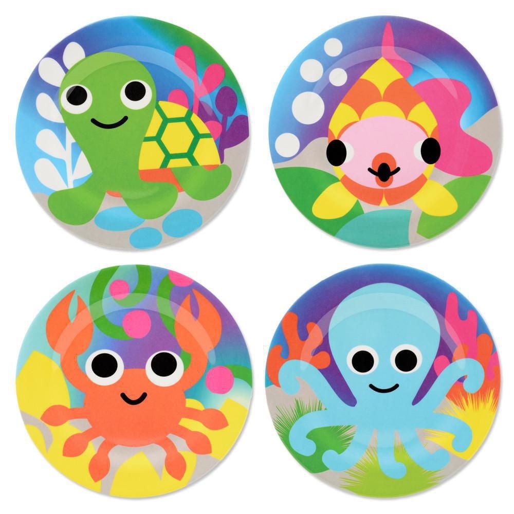 French Bull - 4 Assiettes pour Enfants - Océan