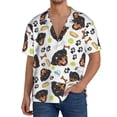 thumbnail image 3 of Wukai Rottweiler Men's Casual Short-Sleeve Button Down Shirt - Lightweight Summer Dress Shirt for Daily Wear-Small, 3 of 7