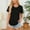 Black, variant on Tawop Women Shirts Womens Tee Shirts Round Neck Short Sleeve Solid Summer Black L(Us:8)