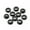 Black Stone, variant on 50pcs Half Round Flatback Synthetic & Natural Gemstone Cabochons Pendants 12x5mm-Black Stone