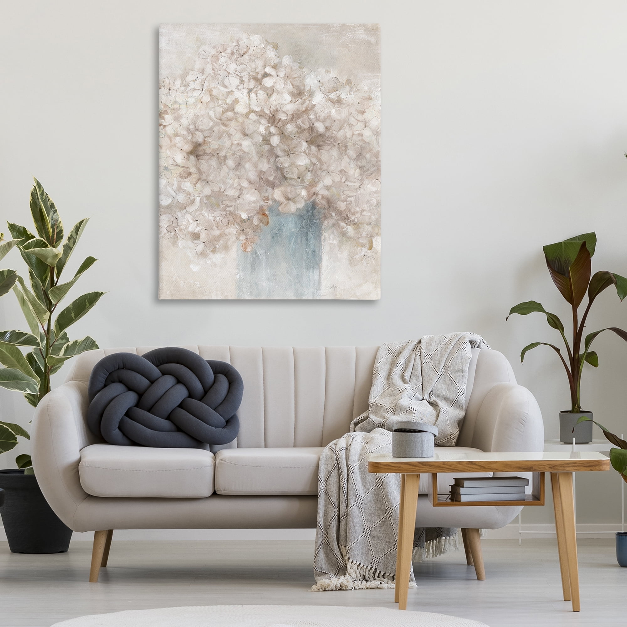 Stupell Industries Soft Clouded Bouquet Botanical & Floral Painting Gallery Wrapped Canvas Art Print Wall Art, 36 x 48