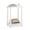 Cloud White, variant on VASAGLE MARIEL Collection - Side Table, Accent Nightstand for Small Spaces, Rectangular End Table with Shelf, Solid Wood Legs, Chestnut Walnut
