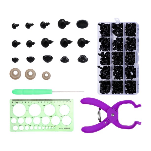 Juego de herramientas para hacer ojos de muñeca a crochet. Herramienta para hacer ojos de muñeca. Accesorios para manualidades de bricolaje. Ojo de juguete a crochet. Púrpura