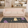 thumbnail image 2 of Yayeee Runner Rug for Bedroom 2'x6' Machine Washable Hallway Non Slip Mat, Black Halloween Ghosts, 2 of 8