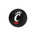 thumbnail image 2 of Cincinnati Bearcats 30" Black Wrinkle Swivel Bar Stool with Chrome Ribbed Ring, 2 of 2